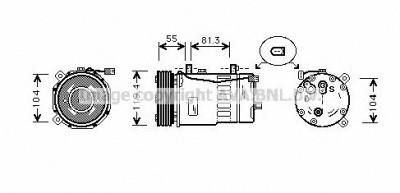 AVA QUALITY COOLING aiak003 -  Компрессор, кондиционер